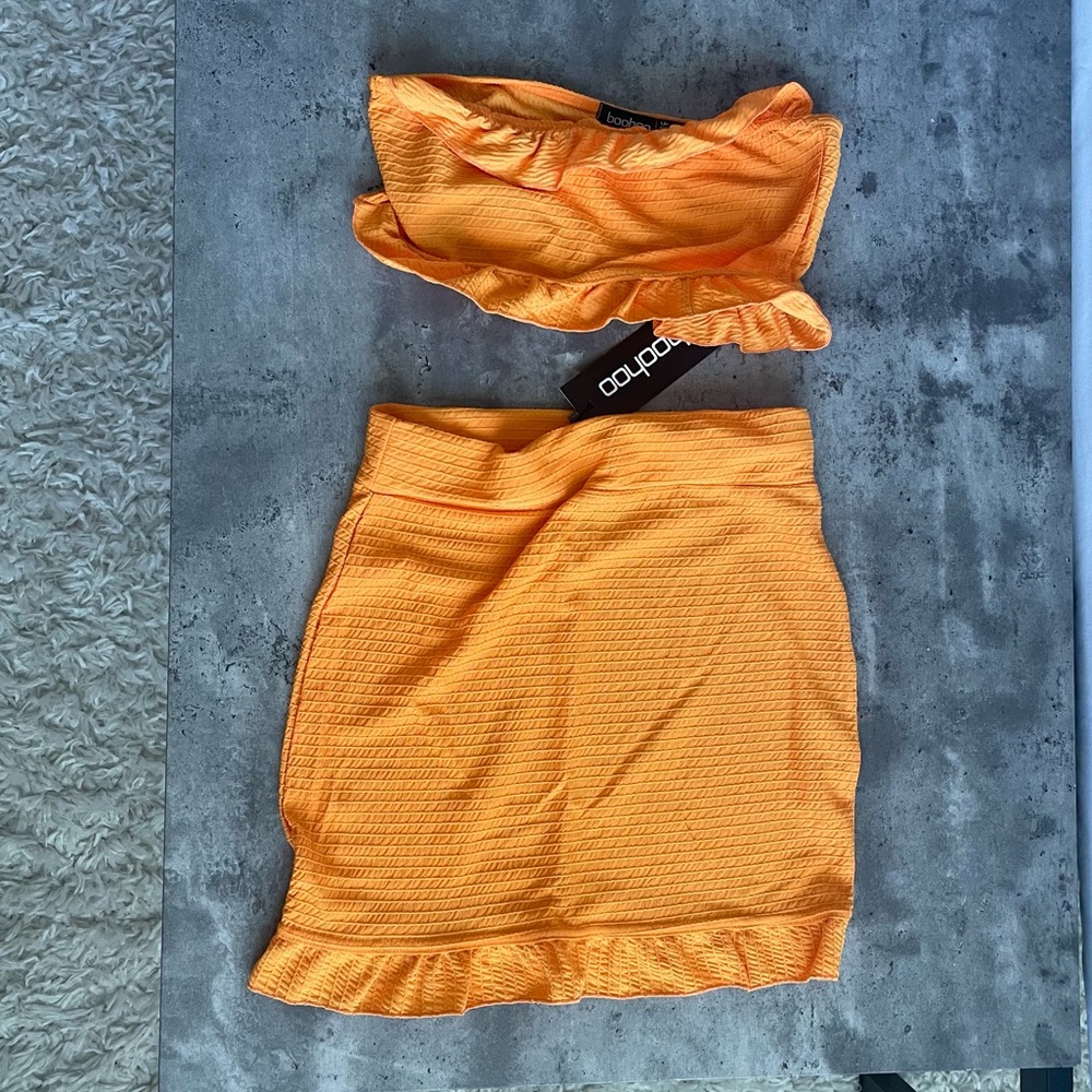 Orange Two Piece Set - BOOHOO (S)